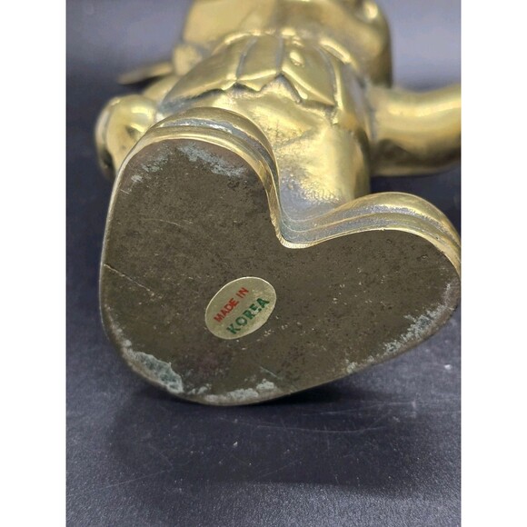 Vintage Walt Disney Made in Korea Mickey Mouse Waving Brass Bookends (Pair) 6.5" - Picture 11 of 16